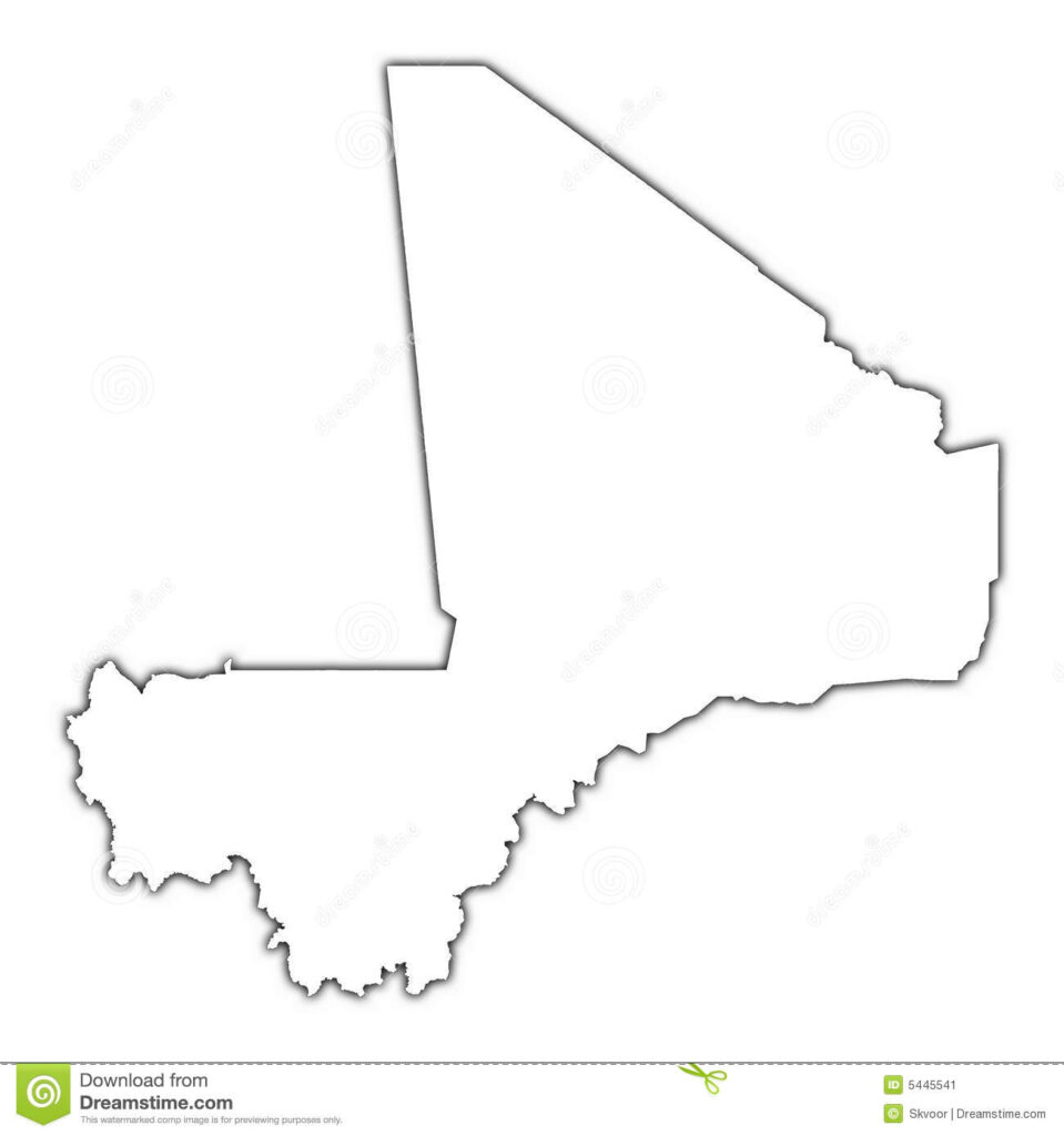 Mali Outline Map Stock Illustration Illustration Of Geography 5445541