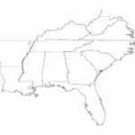 Map Of Capitals Of Southeast Us Us Southeast Region Blank Southeast