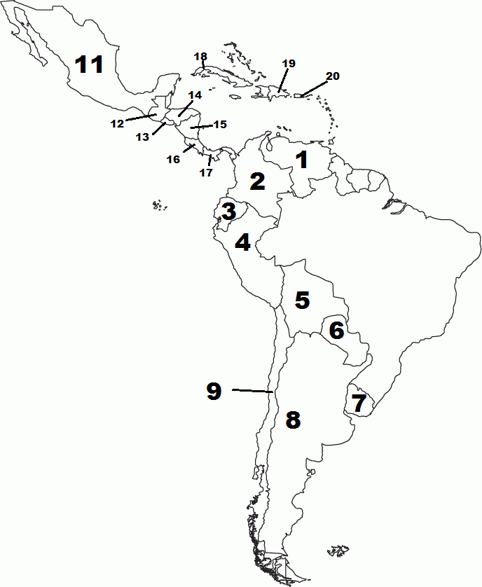 Map Of Spanish Speaking Countries Se or H RHS NJ
