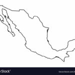 Mexico Outline Map Royalty Free Vector Image VectorStock