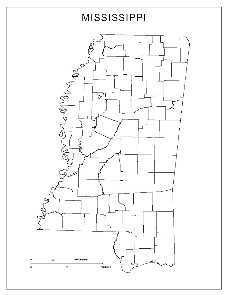 Mississippi Blank Map