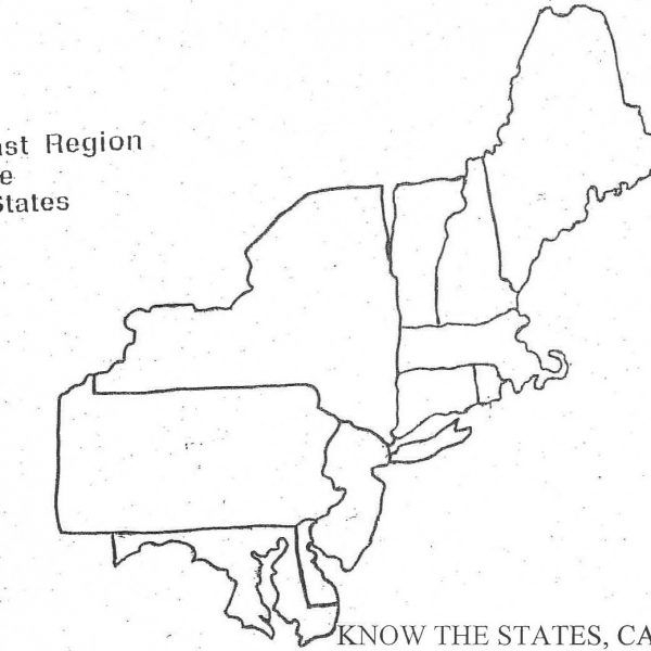Northeast Region Map Printable Northeast Map With States And Capitals 