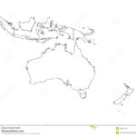Oceania Outline Map Stock Vector Illustration Of Tropical 13021823