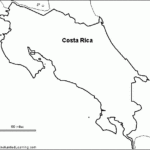 Outline Map Costa Rica EnchantedLearning