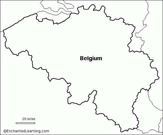 Outline Map Research Activity 1 Belgium EnchantedLearning