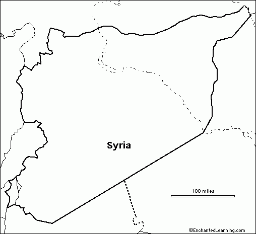 Outline Map Research Activity 1 Syria EnchantedLearning