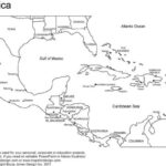 Printable Blank Map Of Central America And The Caribbean With Central