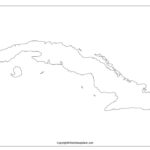 Printable Blank Map Of Cuba Outline Transparent PNG Map