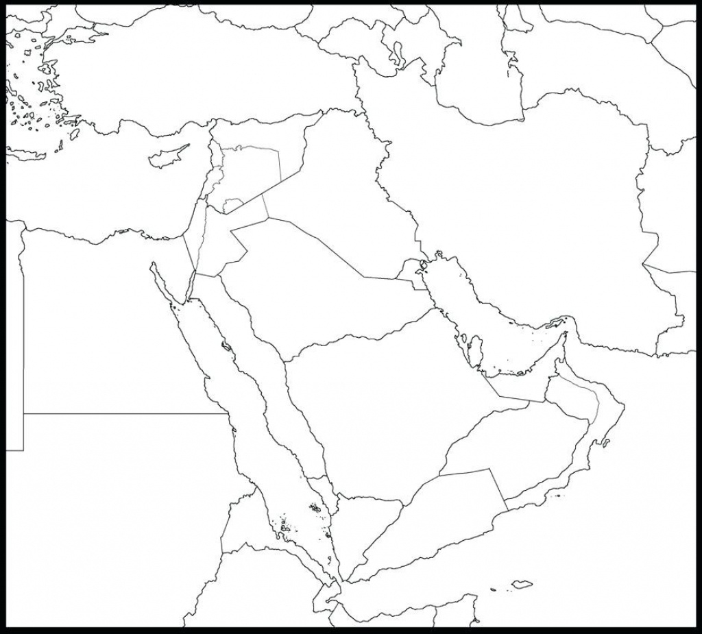 Printable Blank Map Of Middle East Printable Maps