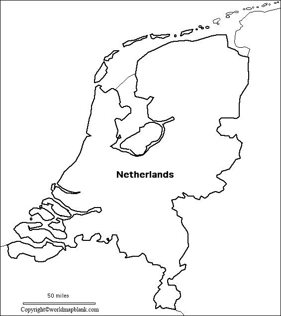 Printable Blank Map Of Netherlands Outline Transparent Map