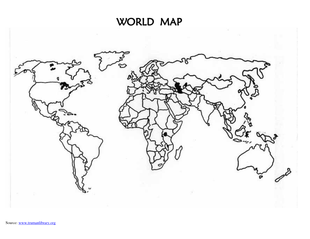 Printable Blank World Map Countries World Map Outline World Map 
