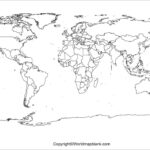 Printable Blank World Map Outline Transparent PNG FREE