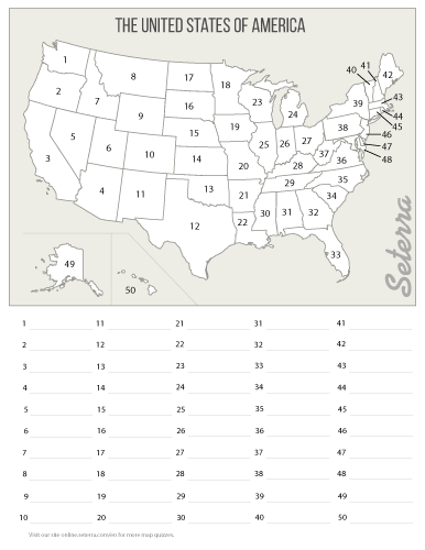 Printable US States Map Quiz pdf States And Capitals Map Quiz 