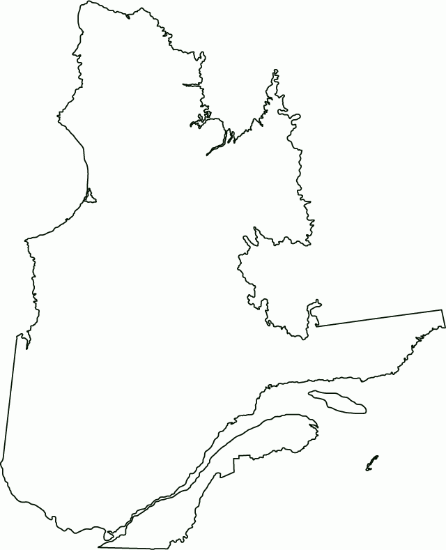 Quebec Canada Outline Map
