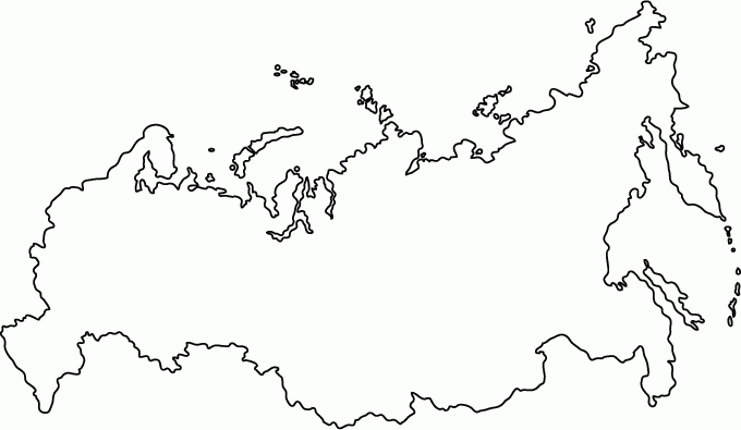 Russia Outline Map