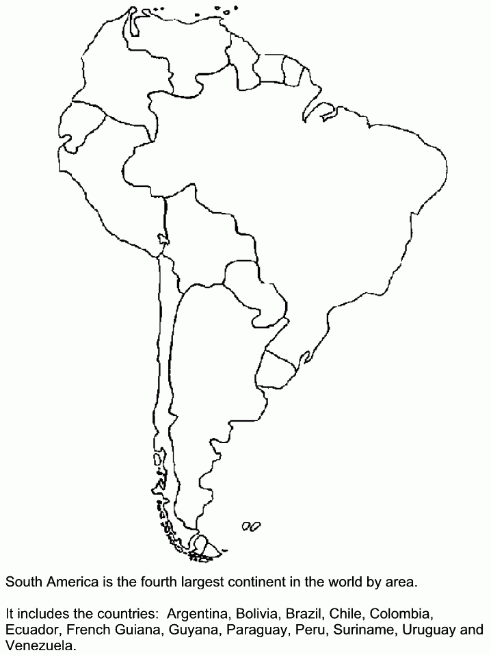South America Coloring Page Coloring Home