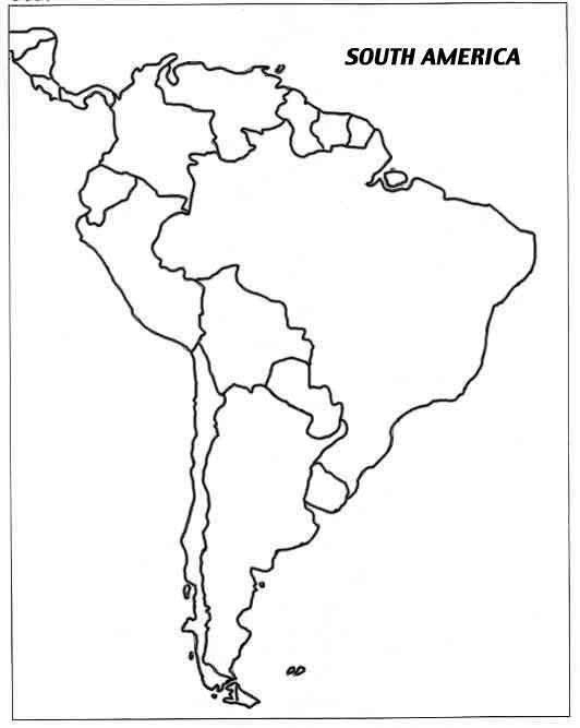 Spanish Speaking Countries Map Worksheet Map Central And South America 