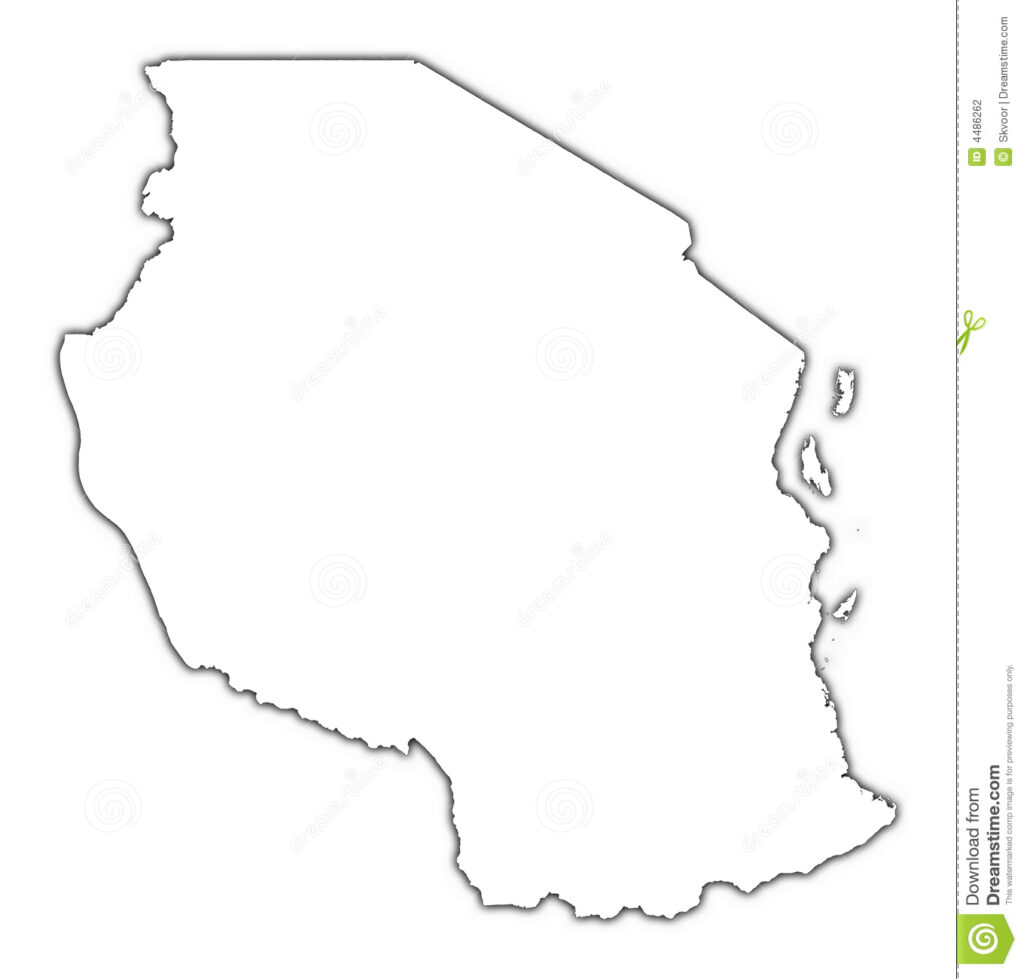 Tanzania Outline Map Stock Photography Image 4486262