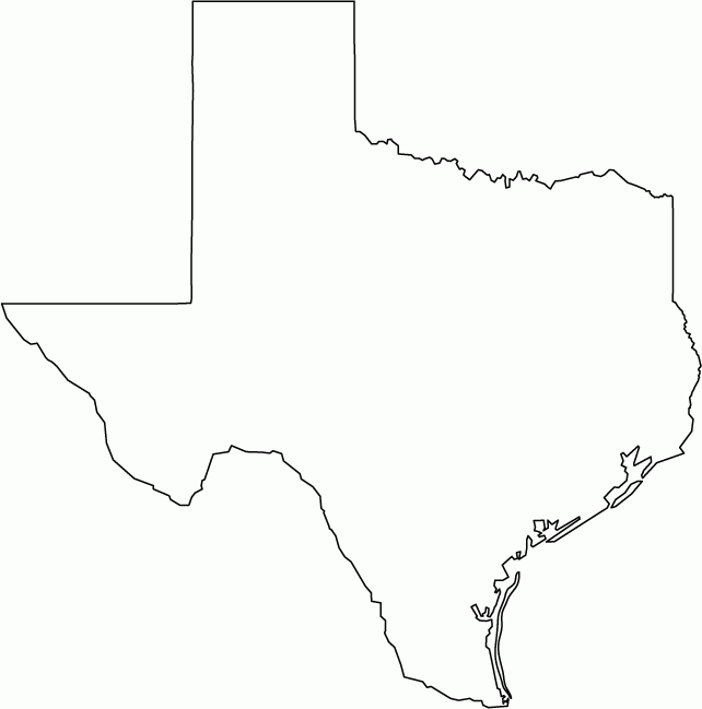 Texas Outline Map Printable TXASE