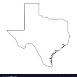 Texas State Map Outline Tourist Map Of English