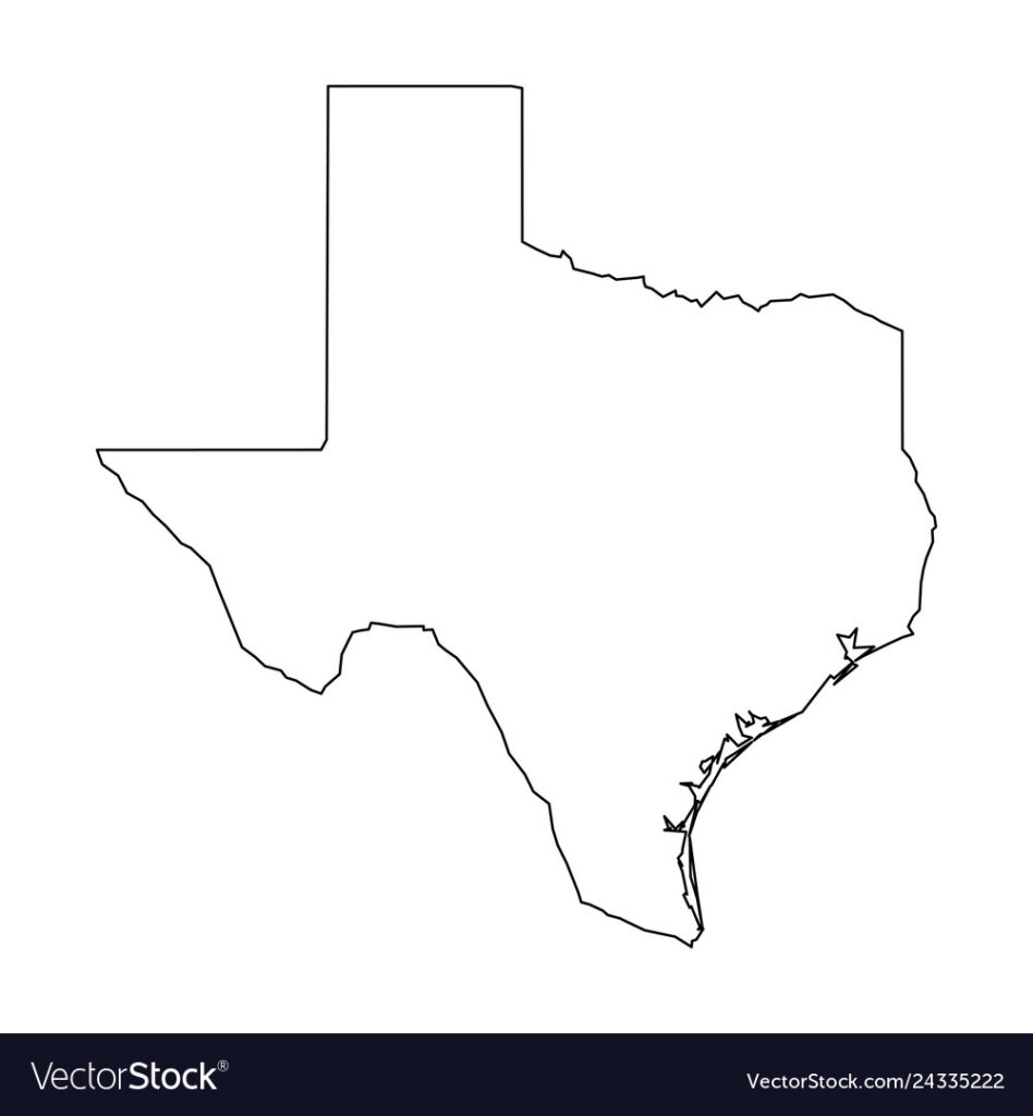 Texas State Map Outline Tourist Map Of English