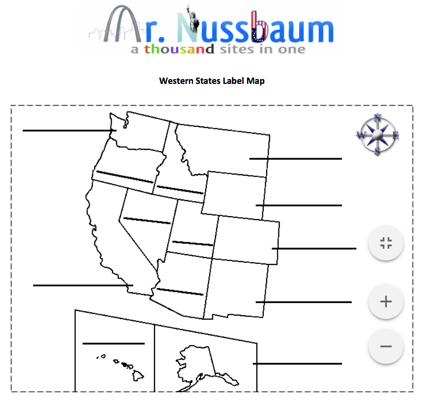 This Is A Printable Western States Label me Map Perfect For 