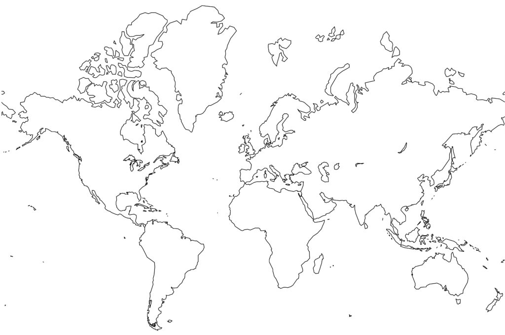 World Outline Map World Mappery